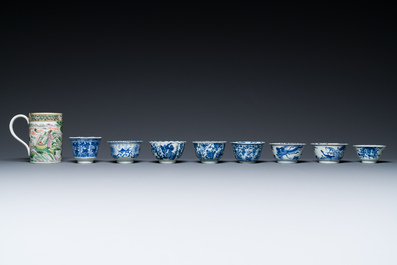 A very extensive collection of Chinese cups and saucers, Kangxi and later