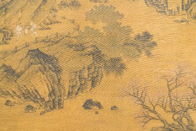 Zhou Chen 周臣 (1460-1535): 'Mountainous landscape', ink on silk