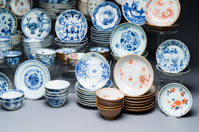 A very extensive collection of Chinese cups and saucers, Kangxi and later