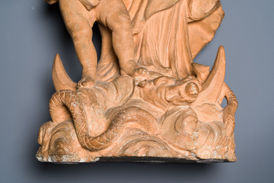 Vierge de l'Apocalypse en terre cuite, Flandre, 16/17&egrave;me