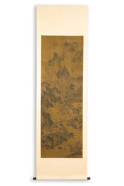 Zhou Chen 周臣 (1460-1535): 'Mountainous landscape', ink on silk