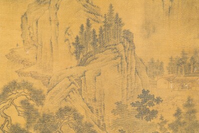 Zhou Chen 周臣 (1460-1535): 'Mountainous landscape', ink on silk