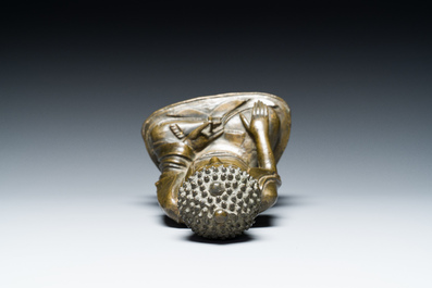 Bouddha en bronze dor&eacute;, Chine, 17/18&egrave;me
