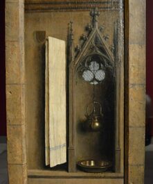 Een bronzen lavabo met vrouwenhoofdjes, Vlaanderen, 1e helft 15e eeuw