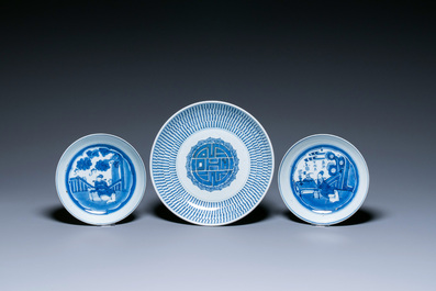 Een diverse collectie Chinees blauw-wit en famille rose porselein, Yongzheng en later