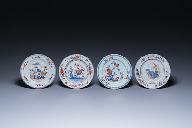 Dertien Chinese Imari-stijl borden, Kangxi/Qianlong