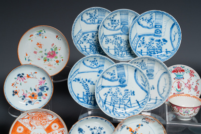 Ensemble exceptionnel de tasses et soucoupes en porcelaine de Chine, Kangxi et post&eacute;rieur