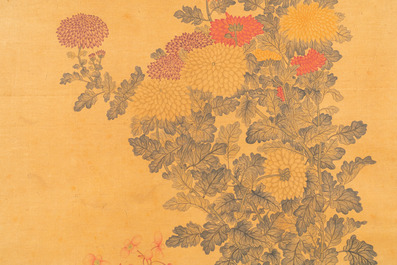Li Huixian 李蕙仙 (1869-1924): 'Flower', ink and colour on silk