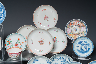 Ensemble exceptionnel de tasses et soucoupes en porcelaine de Chine, Kangxi et post&eacute;rieur