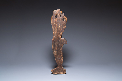 A large German basswood sculpture of Saint Sebastian, probably Lower Rhine, 16th C.