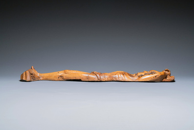 A large German basswood sculpture of Saint Sebastian, probably Lower Rhine, 16th C.