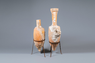 Two Roman terracotta wine transport amphorae, 2nd/1st C. b.C