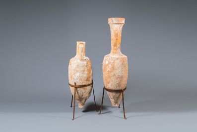 Two Roman terracotta wine transport amphorae, 2nd/1st C. b.C