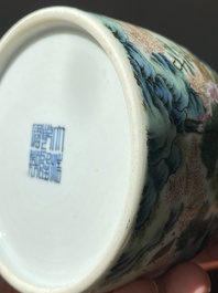 Two Chinese famille rose vases, 20th C.