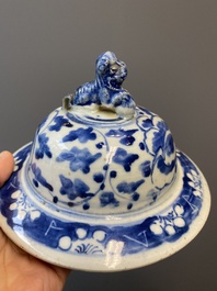 Three Chinese blue, white and famille verte vases, 19th C.