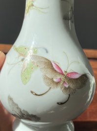 Two Chinese famille rose vases, 20th C.