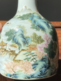 Two Chinese famille rose vases, 20th C.