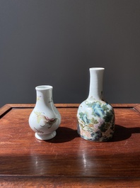 Two Chinese famille rose vases, 20th C.