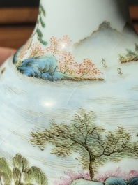 Two Chinese famille rose vases, 20th C.