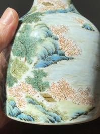 Two Chinese famille rose vases, 20th C.