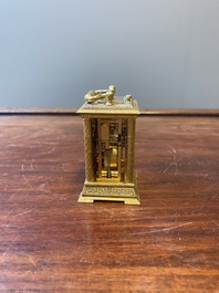 Horloge en bronze dor&eacute;, marque de Heng Da Li 亨达利, Shanghai, Chine, 19/20&egrave;me