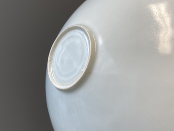 A Chinese qingbai-glazed 'phoenixes' bowl and a cream-glazed 'fish' bowl, probably Song