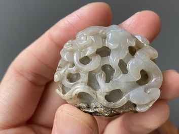 Two Chinese jade carvings, Qing