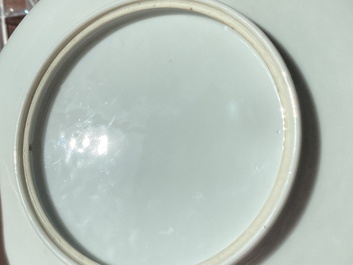 Three Chinese famille rose plates, signed Wang Xiliang 王锡良 and Zeng Fuqing 曾福慶, dated 1936