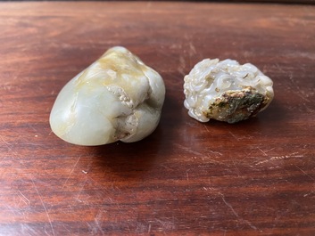 Two Chinese jade carvings, Qing