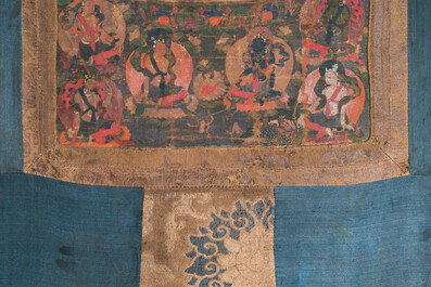 A thangka depicting Bhaisajyaguru, Tibet, 15/16th C.