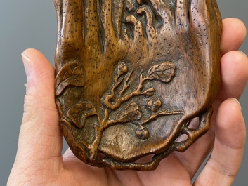 Main de Bouddha en bois de bambou sculpt&eacute;, Chine, 17/18&egrave;me