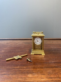 Horloge en bronze dor&eacute;, marque de Heng Da Li 亨达利, Shanghai, Chine, 19/20&egrave;me
