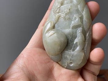Two Chinese jade carvings, Qing