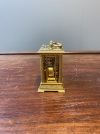 Horloge en bronze dor&eacute;, marque de Heng Da Li 亨达利, Shanghai, Chine, 19/20&egrave;me
