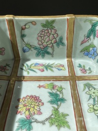 Bol de forme carr&eacute;e en porcelaine de Chine famille rose, marque et &eacute;poque de Daoguang
