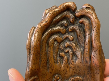 Main de Bouddha en bois de bambou sculpt&eacute;, Chine, 17/18&egrave;me