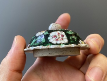 A Chinese famille rose teapot and cover on stand, Yongzheng