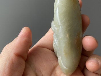 Two Chinese jade carvings, Qing