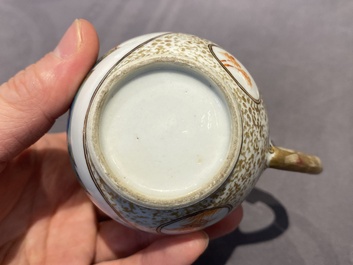 Un service &agrave; th&eacute; de 21 pi&egrave;ces en porcelaine de Chine aux armes de 'Van der Cruyce' pour le march&eacute; belge, Qianlong