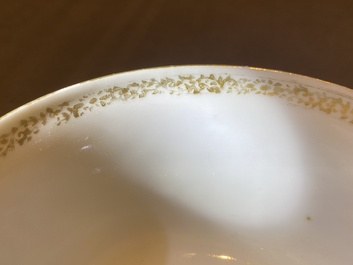 Un service &agrave; th&eacute; de 21 pi&egrave;ces en porcelaine de Chine aux armes de 'Van der Cruyce' pour le march&eacute; belge, Qianlong