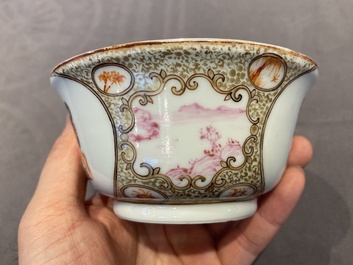 Un service &agrave; th&eacute; de 21 pi&egrave;ces en porcelaine de Chine aux armes de 'Van der Cruyce' pour le march&eacute; belge, Qianlong