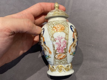 Un service &agrave; th&eacute; de 21 pi&egrave;ces en porcelaine de Chine aux armes de 'Van der Cruyce' pour le march&eacute; belge, Qianlong