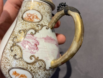 Un service &agrave; th&eacute; de 21 pi&egrave;ces en porcelaine de Chine aux armes de 'Van der Cruyce' pour le march&eacute; belge, Qianlong