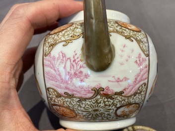 Un service &agrave; th&eacute; de 21 pi&egrave;ces en porcelaine de Chine aux armes de 'Van der Cruyce' pour le march&eacute; belge, Qianlong