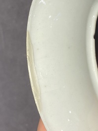 Un service &agrave; th&eacute; de 21 pi&egrave;ces en porcelaine de Chine aux armes de 'Van der Cruyce' pour le march&eacute; belge, Qianlong