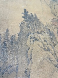Zhou Chen 周臣 (1460-1535): 'Mountainous landscape', ink on silk