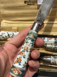 Acht Chinese famille verte mesheften, Kangxi