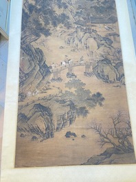 Zhou Chen 周臣 (1460-1535): 'Mountainous landscape', ink on silk