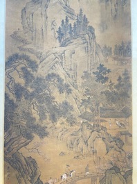 Zhou Chen 周臣 (1460-1535): 'Mountainous landscape', ink on silk
