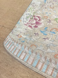 Chinese school: 'Two antiquities', ink and colours on silk, Qianlong seal mark, 19th C.